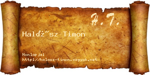 Halász Timon névjegykártya